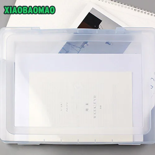 Новейший! A4 коробка для хранения файлов прозрачный пластиковый чехол документов