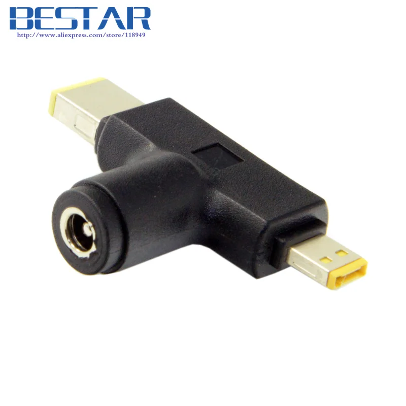 

Комбинированный разъем постоянного тока 5,5*2,1 мм к прямоугольнику 7,5*3 мм и 11,0*4,4 мм адаптер преобразователя питания для Lenovo ThinkPad 10 X1