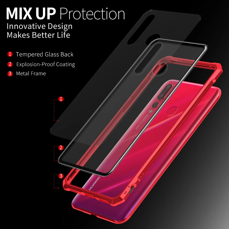 Металлический чехол для huawei Nova 4 3 3i mate 20 Pro Lite противоударный чехол-бампер +