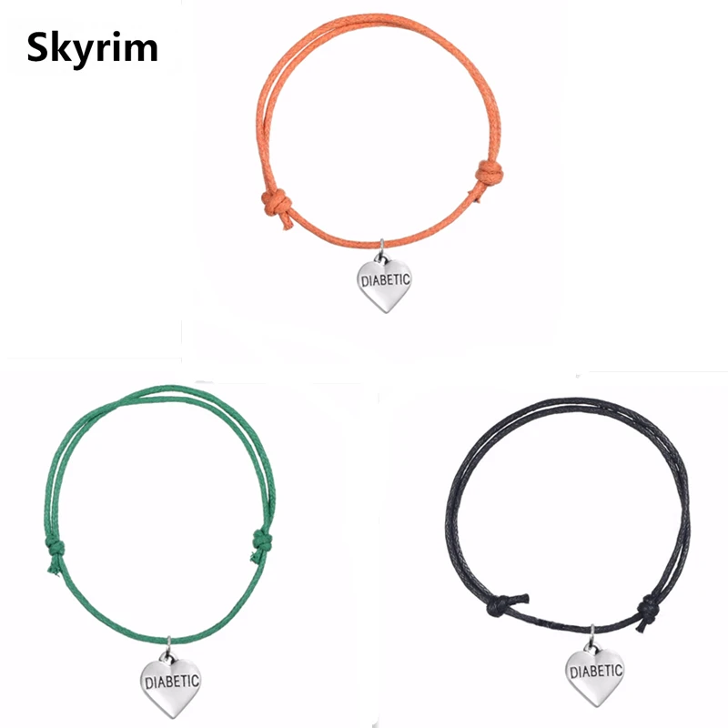 Skyrim 10 шт. модные браслеты из хлопкового воскового шнура Очаровательная подвеска