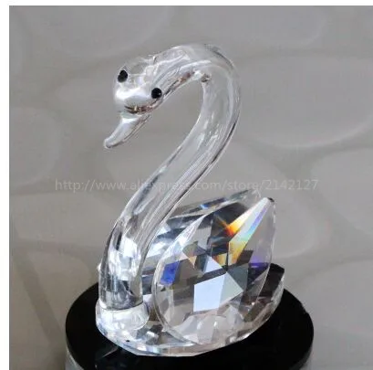 free shipping s Feng Shui Crystal Animals Crafts Swans Figurine For Home Weding Decor Gift | Украшения и аксессуары