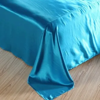 4 шт. простыня набор атласные шелковые постельные принадлежности Голубое озеро