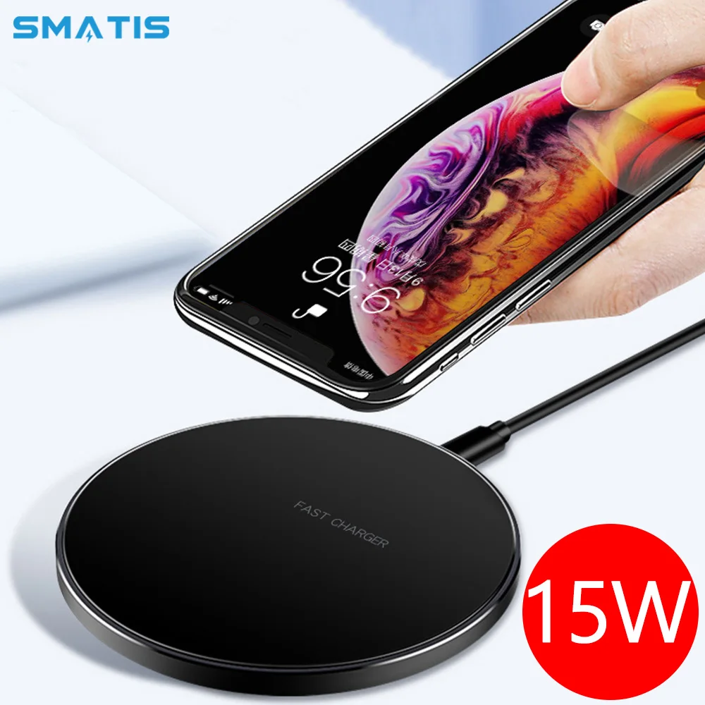 15 Вт Qi Быстрое беспроводное зарядное устройство для huawei Mate20 samsung S9 S8 S7 S6 10 Вт быстрое зарядное устройство для iPhone X XS MAX XR 8 Xiaomi Mix 2S