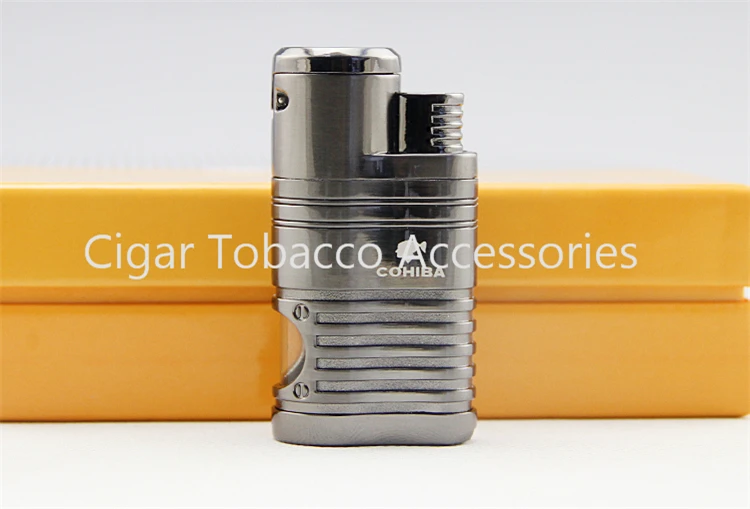 COHIBA Высокое Качество Новый Металл Четыре Факела Струи Пламени Зажигалки с