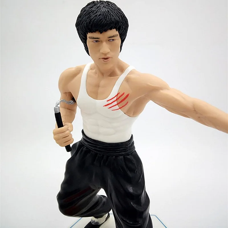 28 см Kongfu фильм супер звезда Брюс Ли ПВХ фигурка игрушка дисплей Модель игрушки