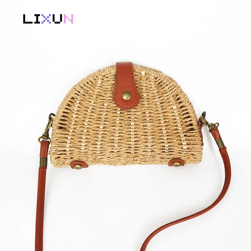 Повседневная летняя пляжная сумка кошелек модная женская Соломенная Сумка