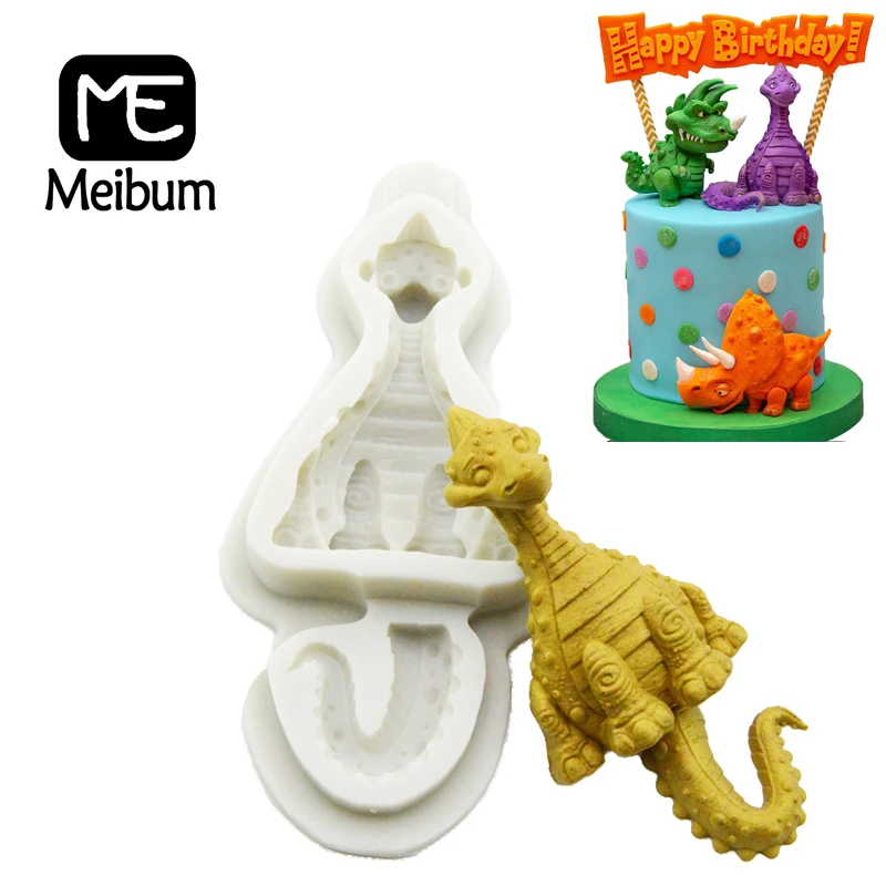 Meibum Jurassic динозавр силиконовая форма для помадки торта на день рождения DIY резинки