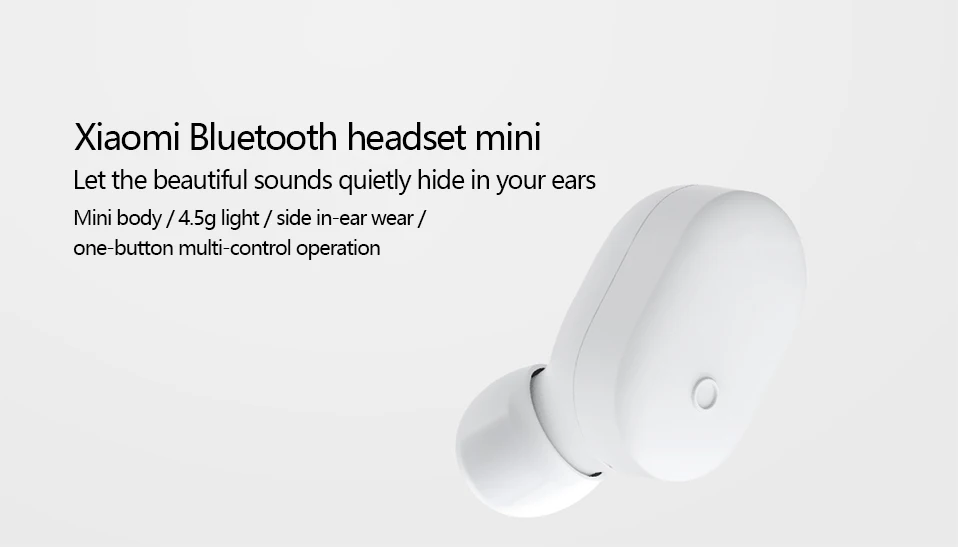 Оригинальная Xiaomi mi bluetooth-гарнитура mi ni Bluetooth 4,1, беспроводные наушники IPX4, водонепроницаемые MEMS mi, наушники с громкой связью