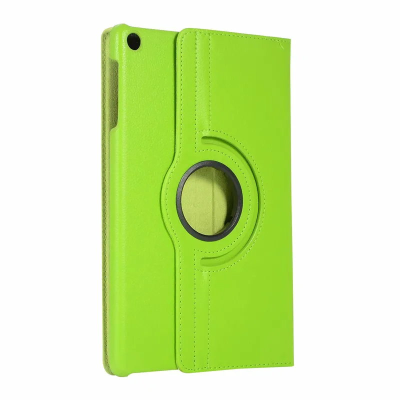 green 360 Вращающийся чехол для Samsung Galaxy Tab A 10,1 T510 T515 из кожи с зернистой фактурой функцией подставки из искусственной кожи чехол для SM-T510 SM-T515 10,1 дюймов полное покрытие - Цвет: green