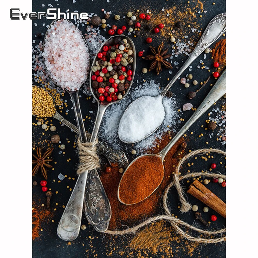 Evershine Алмазная вышивка кухонная картина сценическая полная квадратная дрель