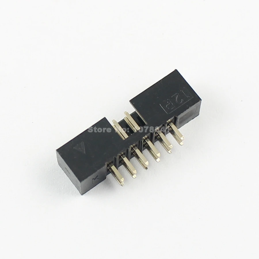 100 шт. 2 мм 2x6 Pin 12 штепселный Прямые мужской окутанный PCB Заголовка коробки IDC