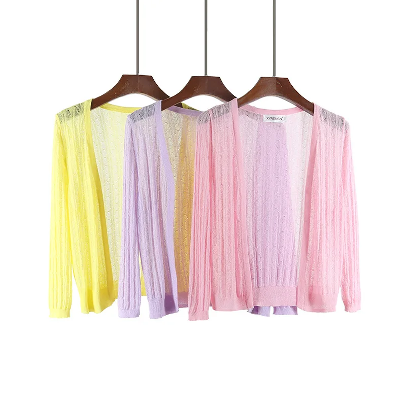 Женский кардиган с защитой от солнца D380 летняя Модная рубашка ультрафиолета