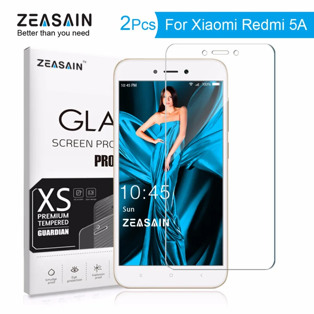2 Упак. Оригинальная защитная пленка ZEASAIN 2.5D из закаленного стекла для Xiaomi Redmi 5A