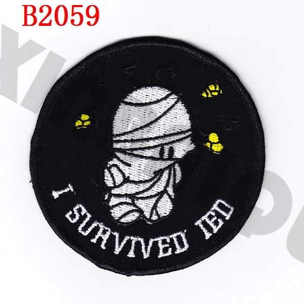 BK Вышивка патч ВМС США EOD I survivde IDE Morale тактика Военная - Цвет: BK