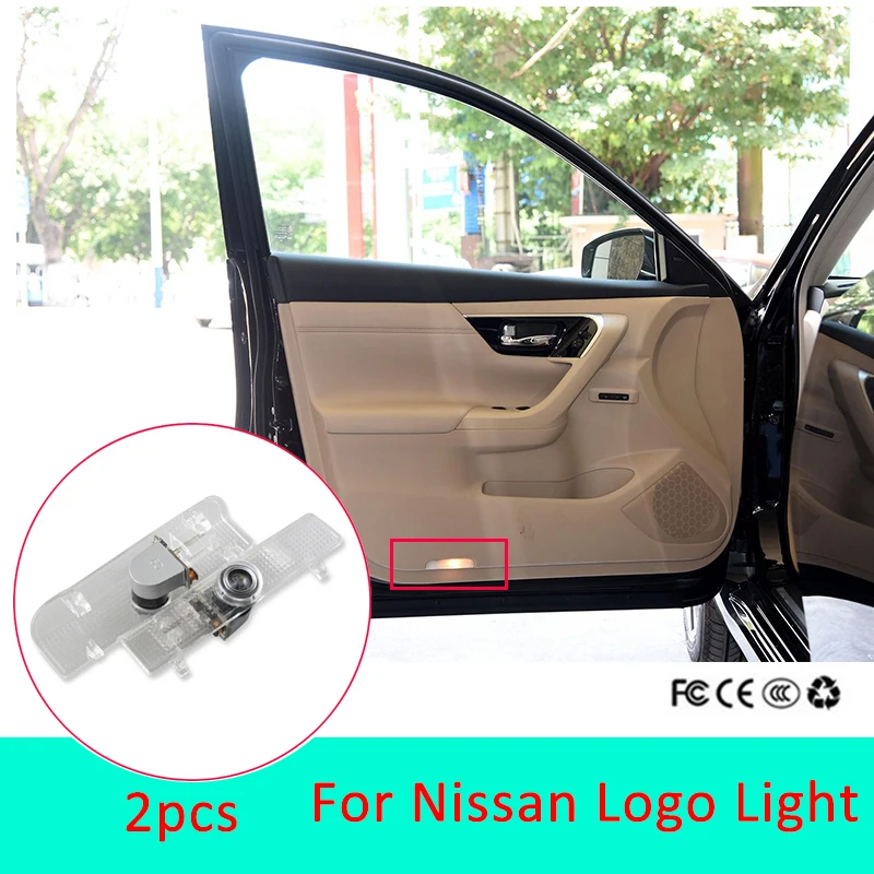 2 шт. светодиодные двери автомобиля свет для Nissan Altima Teana L33 2013 2018 логотип лазерный