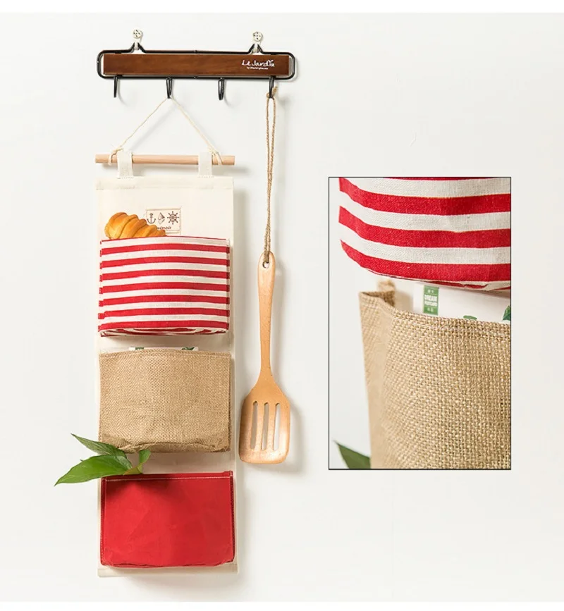 3 кармана Настенная дверь шкаф подвесная сумка для хранения корзина органайзер