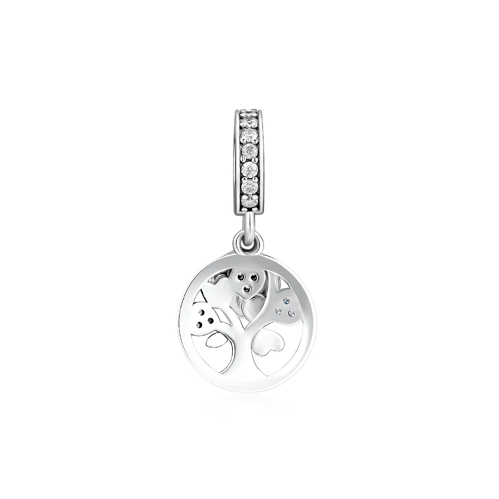 Амулеты подходят для браслетов Pandora Hope Tree Bead 100% 925 оригинальные ювелирные изделия