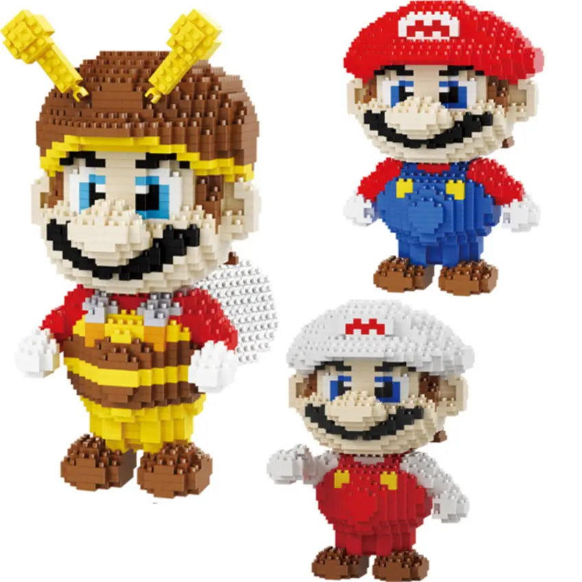 Игра Super Mariing Bowser черепаха Ститч животное 3D модель DIY Алмаз Мини строительные блоки кирпичи игрушка 2300 шт