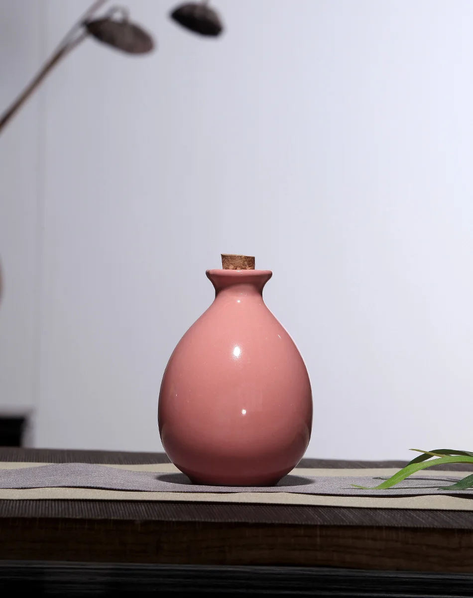 Бедра кувшин для вина горшок кувшин для вина небольшой безрукий Winecup керамика и фарфор китайский стиль чаша Ретро керамический кувшин 12 - Цвет: color4