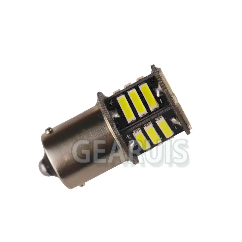10X S25 1157 BAY15D 21 SMD 7020 7014 светодиодный P21/5 Вт 1156 BA15S Авто указатель поворота Хвост светильник тормозной светильник s лампы белого и красного цветов, 12V