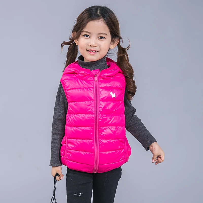Детские зимние пальто верхняя одежда жилет для мальчиков девочек детские куртки