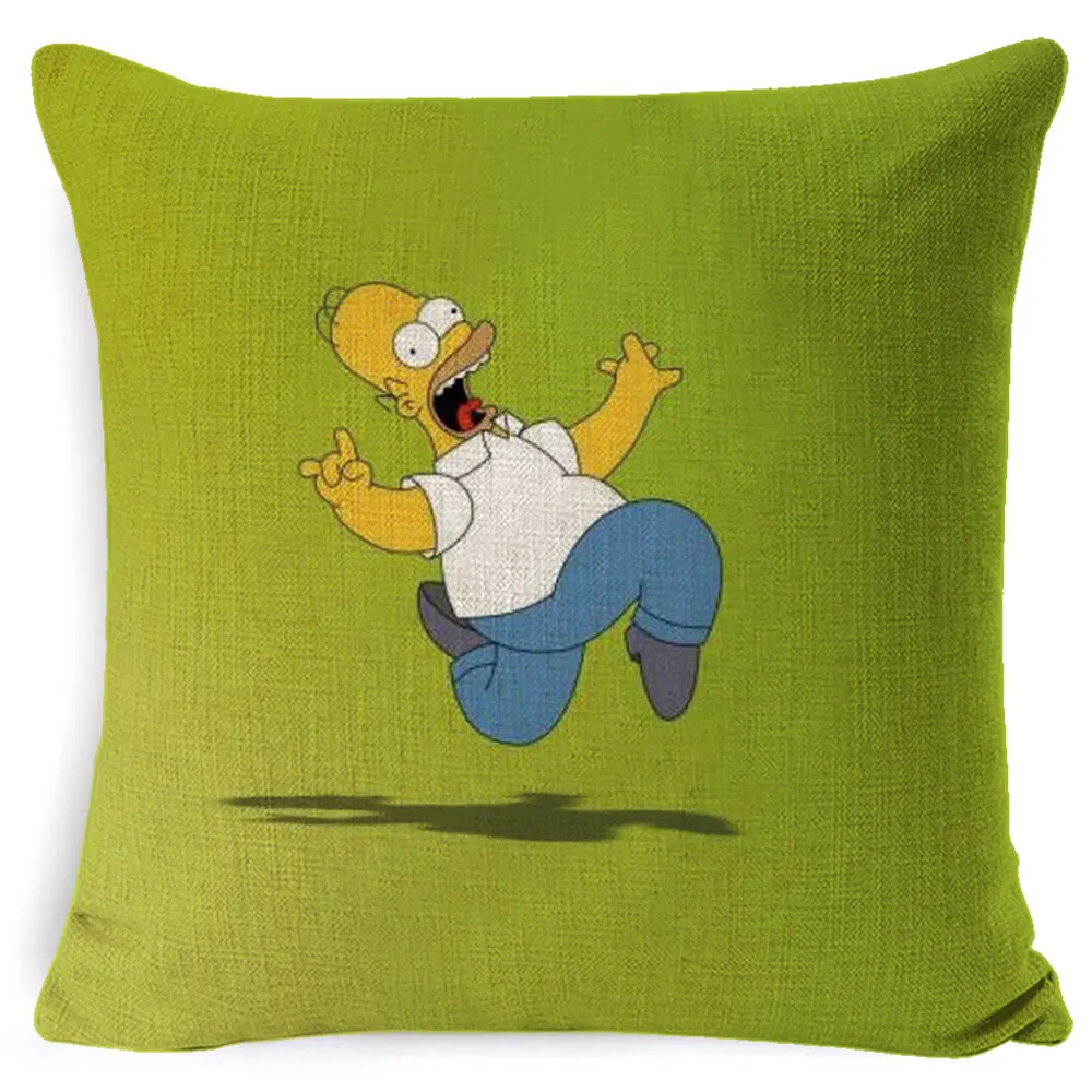 FOKUSENT Семья комедийные Юмор The Simpsons мультипликационный персонаж изображения Подушка Чехол Украшение Дома Наволочка на подушку «Симпсоны» вентиляторы