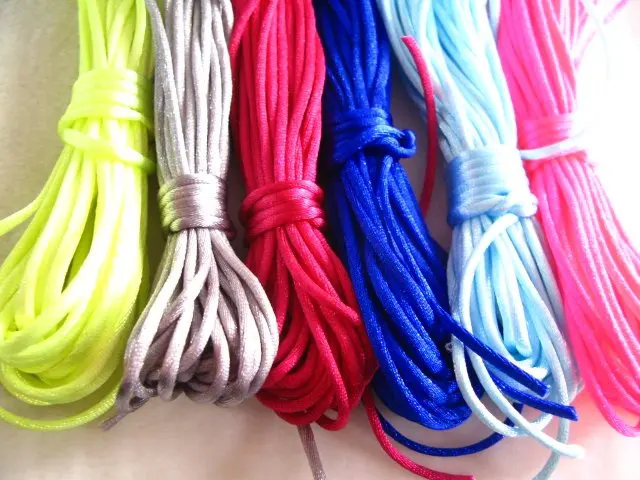 

Wholesale 60m 6colors Chinese Silk Knot Beading Cords Accessories 2.5mm