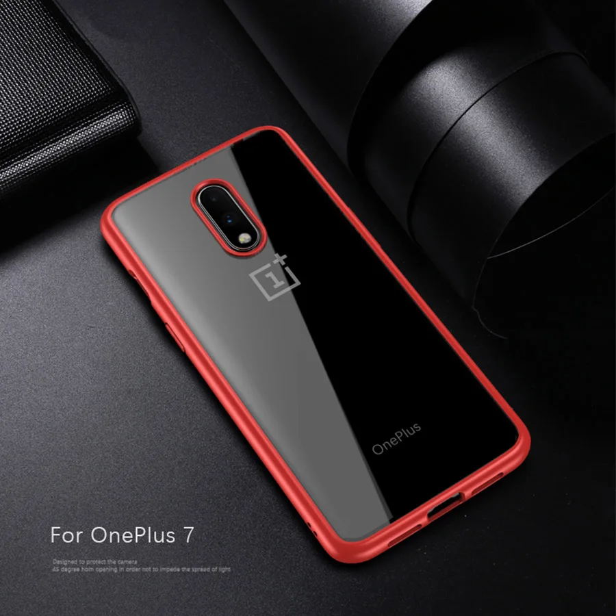 Для OnePlus 7 Pro Чехол антидетонационный прозрачный акриловый усиленный TPU RIJOW Мягкий силиконовый чехол One Plus 7 Pro Coque 1+ 7