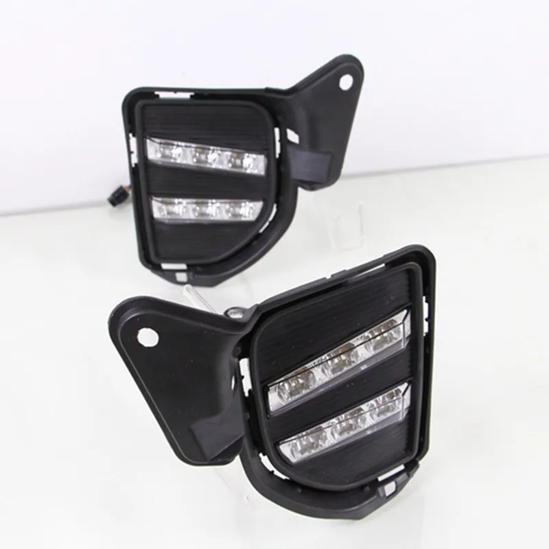 White Yellow Car LED Daytime Running Light DRL Daylight Fog Lamp Headlight Kit For Toyota Hiace 2014 2015 2016 | Автомобили и