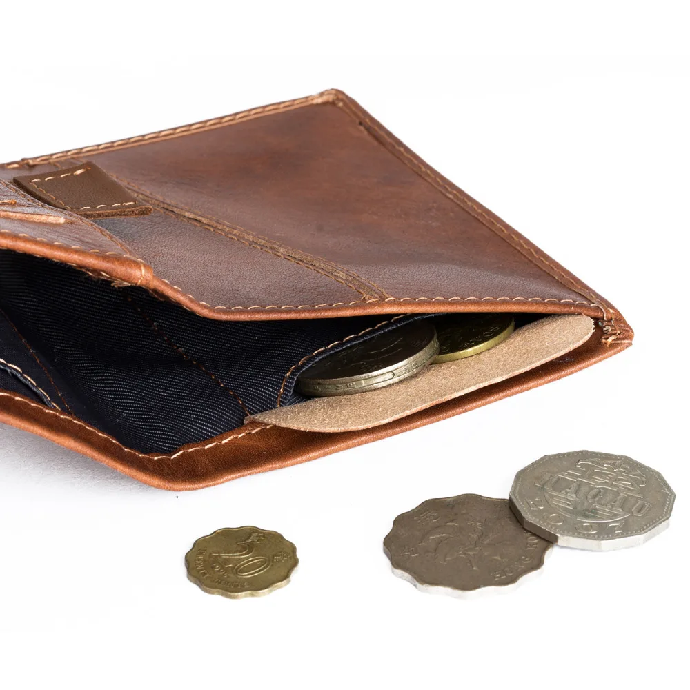 Мужской кошелек Bellroy кожаный складной RFID черный цвет ультра тонкий с отделением