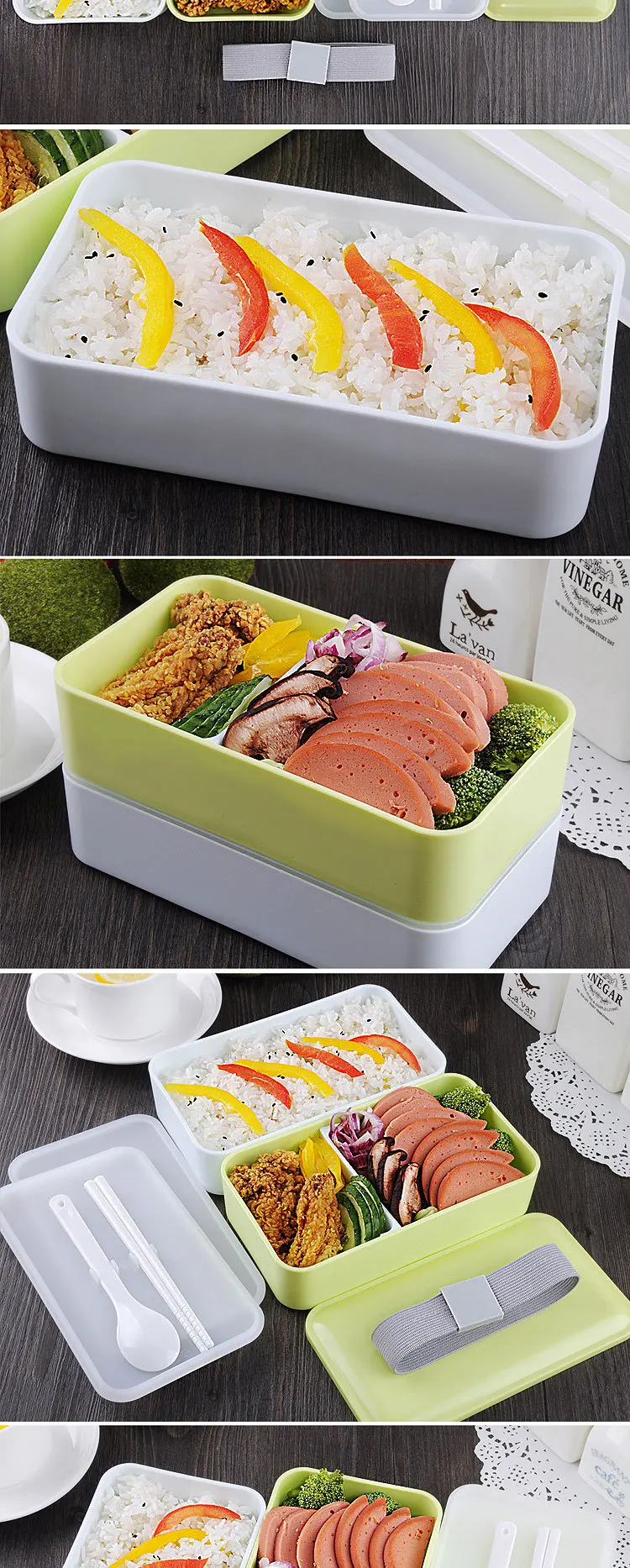 ONEUP Ланч-бокс портативный BPA бесплатно bento box со столовыми приборами герметичный контейнер для еды для детей для пикника школы офиса Microwavable
