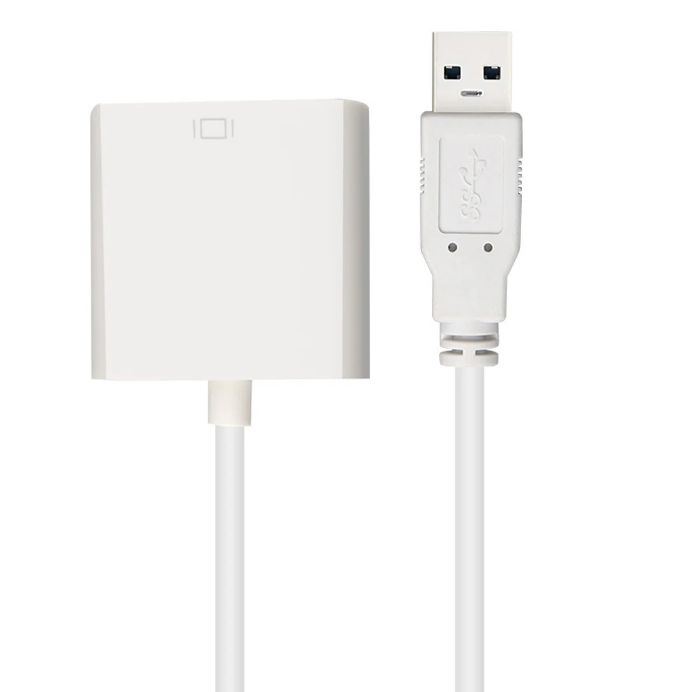 Новая быстрая скорость USB USB3.0 к VGA кабель для компьютера черный/белый/синий