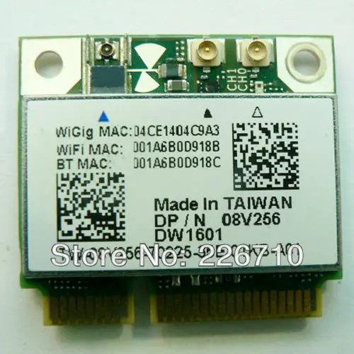 Беспроводная мини карта DW1601 QCA9005 8V256 WiGig 802.11AD 7 Гбит/с PCI E для ноутбуков Dell Latitude 6430u