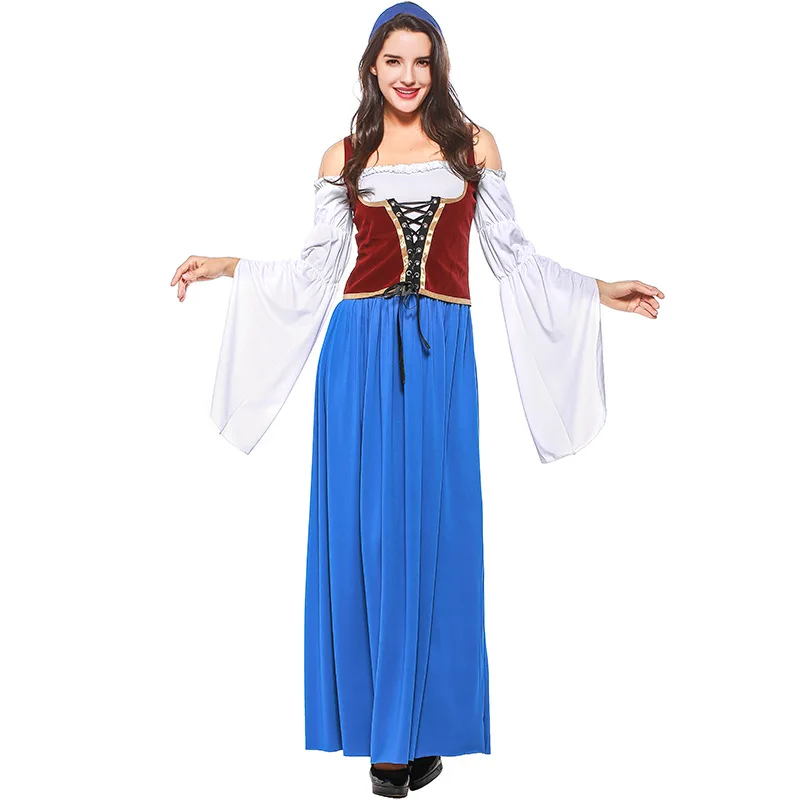 Женское Платье Dirndl Октоберфест Костюм Баварская пивная девица нарядное платье