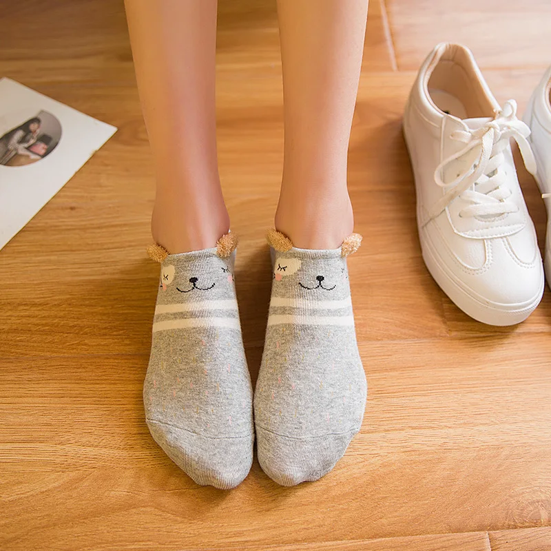 2018 милый мультфильм животных хлопковые носки для женщин 3D Забавный Покемон