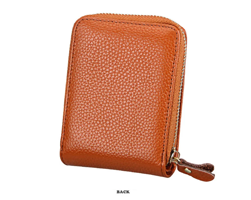 BISI GORO Unisex Genuine Leather Card Holder ID Credit Card Case Driver's License Wallet High Capacity Female Credit Holde