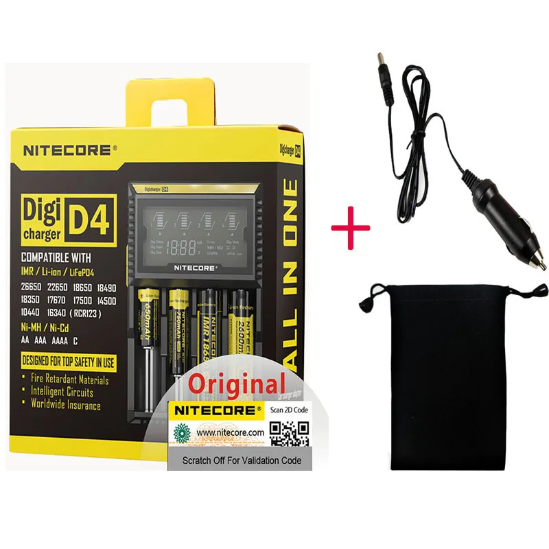 Новинка зарядное устройство Nitecore D4 D2 I4 I2 Digi интеллектуальное с ЖК дисплеем для li