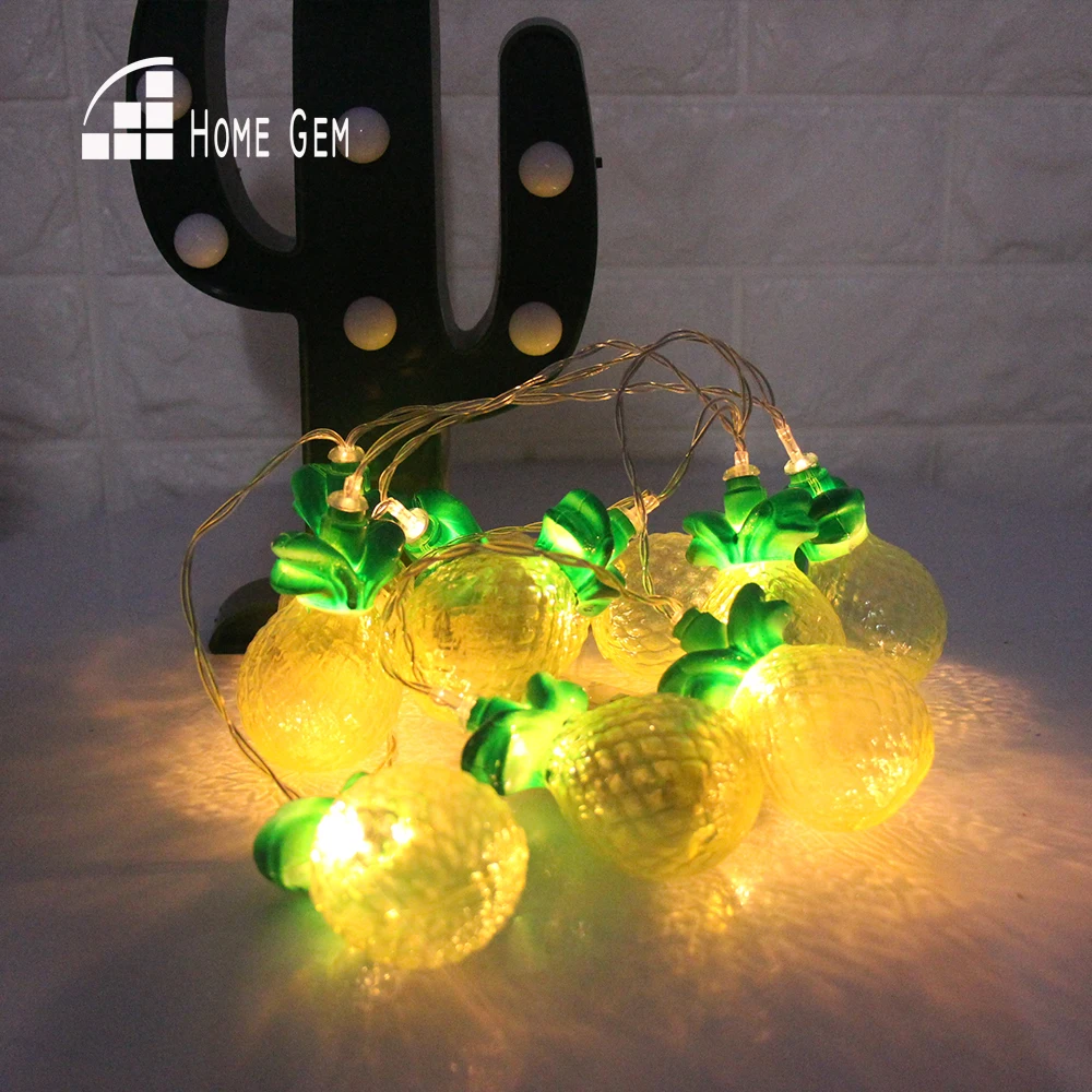 2 м ананас светодиодный String Сезон лето Licht теплый белый 10 Battan Bal Lichtslingers Kerst Tuin Bruiloft