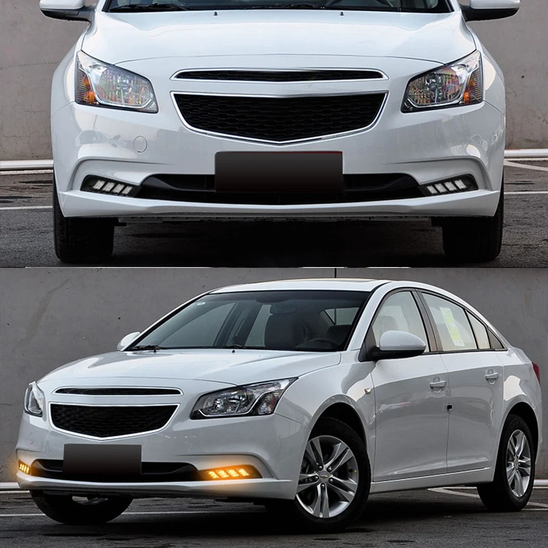 Hlxg светодиодный DRL дневные ходовые огни для Chevrolet Chevy Cruze 2014 2015 2016 с поворотным