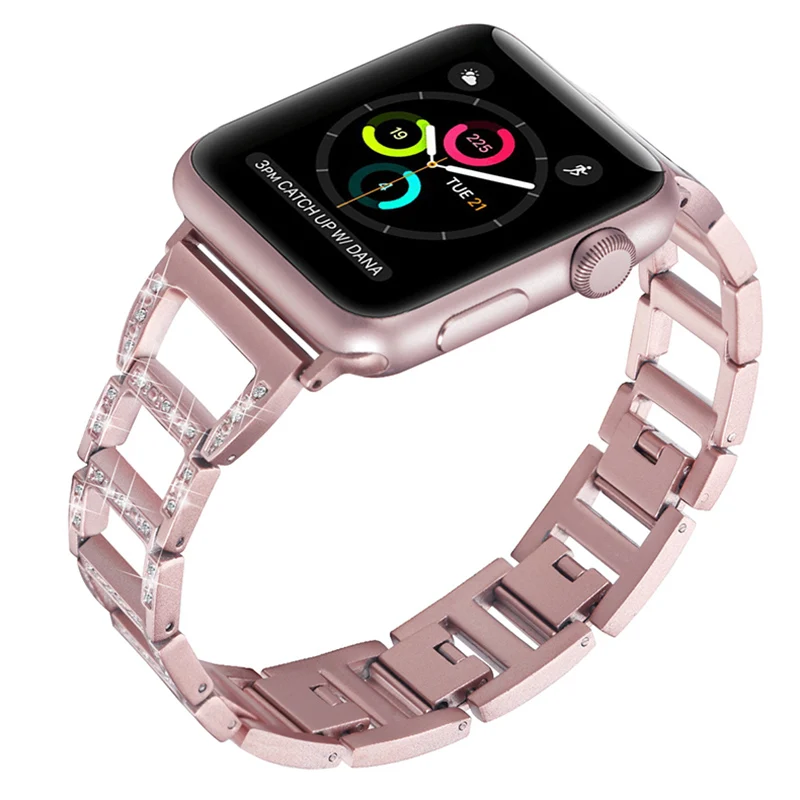 Браслет JANSIN из нержавеющей стали ремешок для Apple Watch 38 мм 42 мм 40 мм 44 мм iWatch серия 5 4 3 2 1 ремешок Женский ремешок для часов