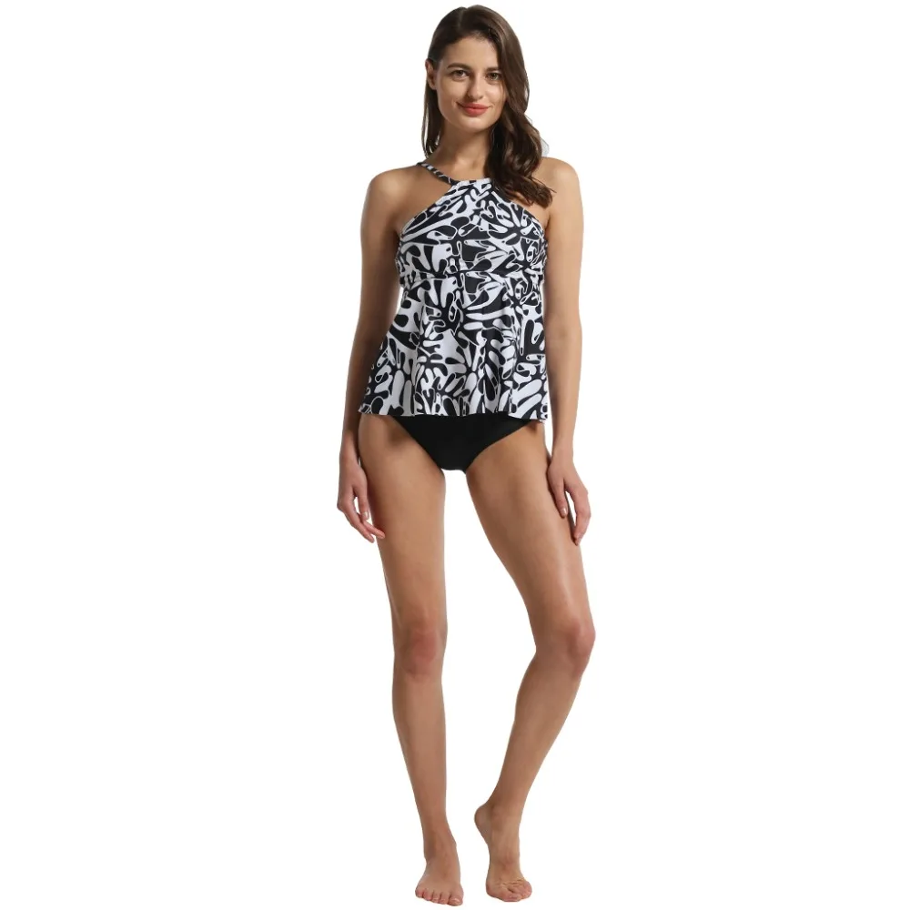 Женский купальник танкини из двух предметов купальный костюм с отдельными