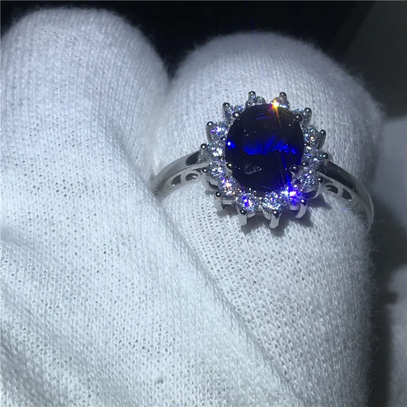 Choucong изящное Ювелирное кольцо Диана 2ct AAAAA Циркон 100% Настоящее серебро 925 пробы