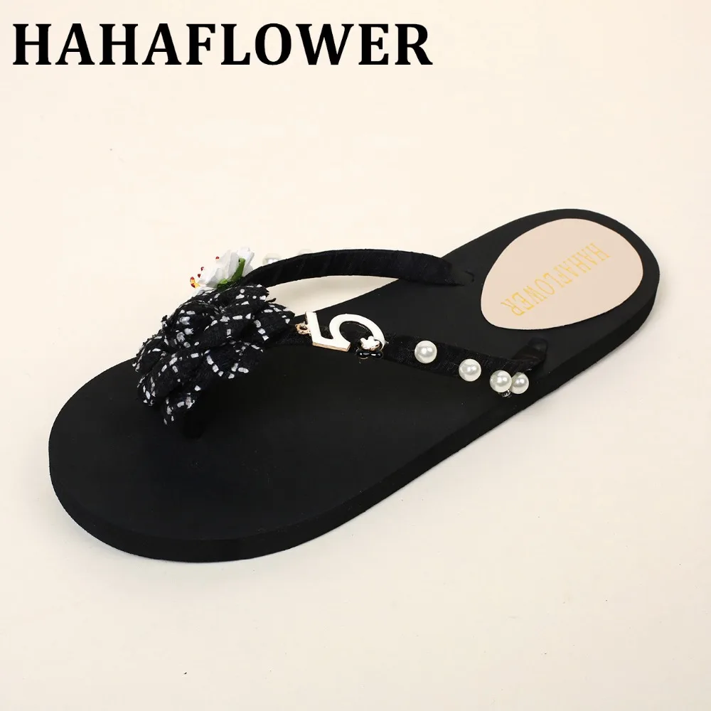 

HAHA FLOWER summer Women's Sexy Camellia Flip-Flop Sandals Flat slippers sandals wedges sandal women shoes plus size A10