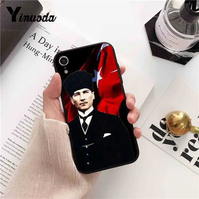Yinuoda Турция Мустафа Kemal Ataturk чехол для телефона iPhone 8 7 6 6S 6Plus X XS MAX 5 5S SE XR 10 Чехлы 11 pro
