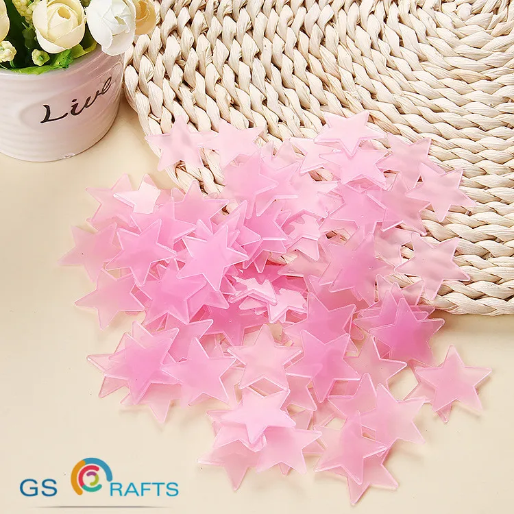 100pcs Stars Glow In Dark Luminous Fluorescent Plastic Wall Sticker Home Decor Decal Wallpaper Decorative Special Festival | Дом и сад