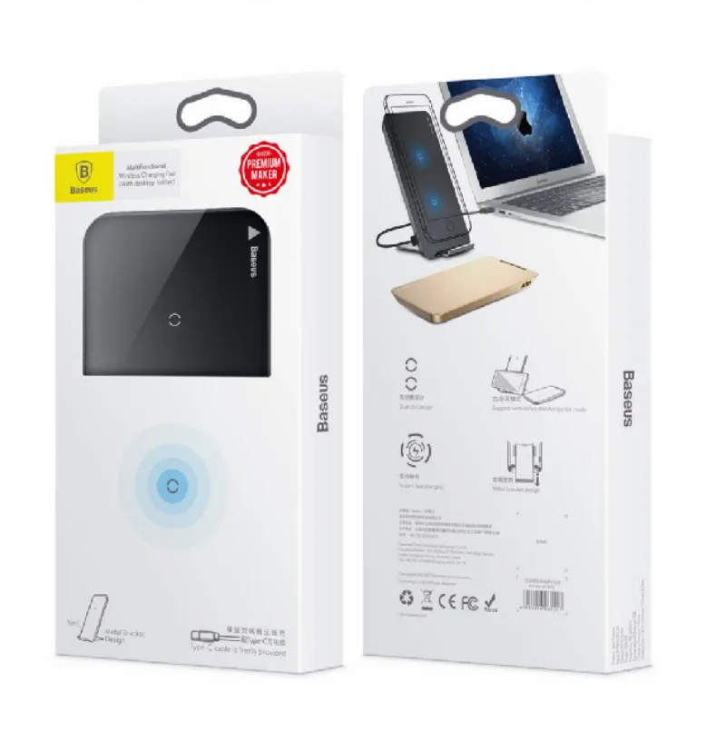 Беспроводное зарядное устройство Baseus Qi для iPhone X samsung Note 8 S8 Plus S7 S6 Edge, быстрая Беспроводная зарядная док-станция