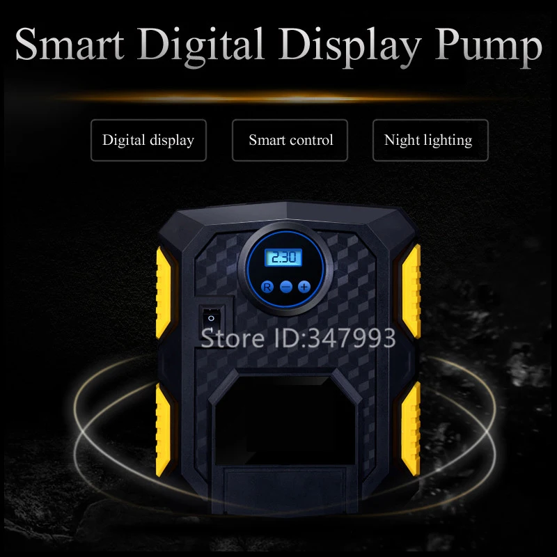 Цифровой накачиватель шин DC 12 вольт автомобильный портативный воздушный