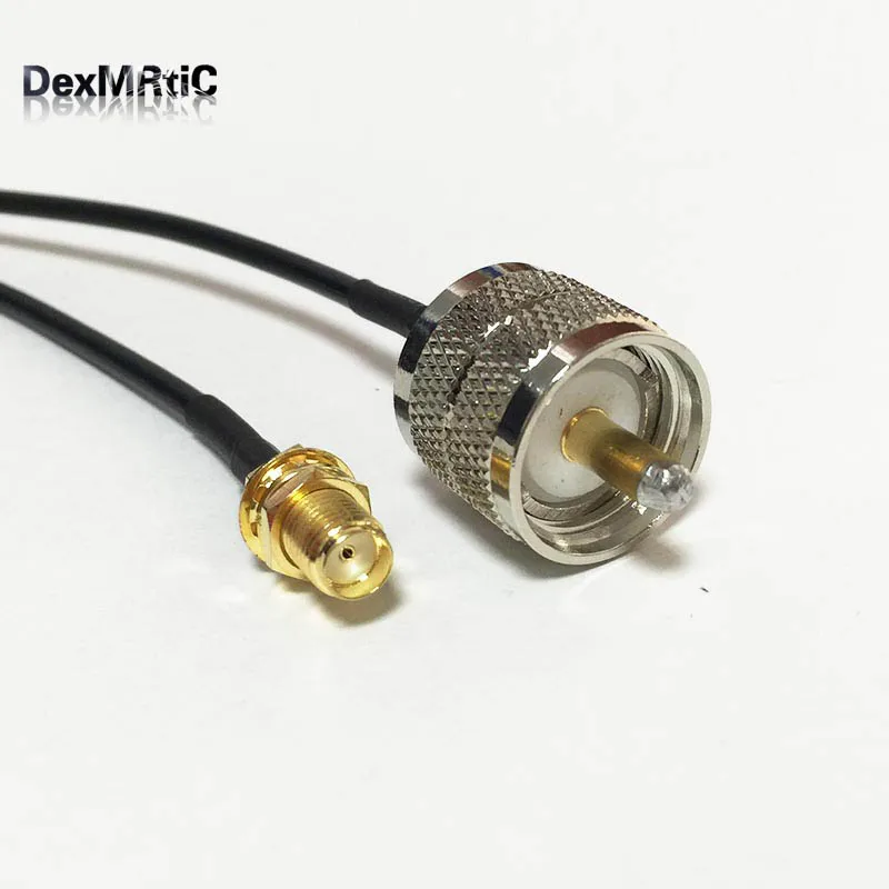 UHF штекер PL259 переключатель SMA гнездо Гайка RF коаксиальный кабель RG174 20 см " адаптер