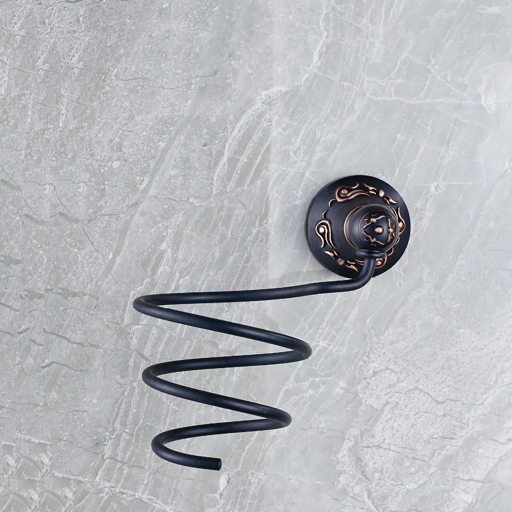 Новый Европейский стильный держатель фена для ванной комнаты бронзовая