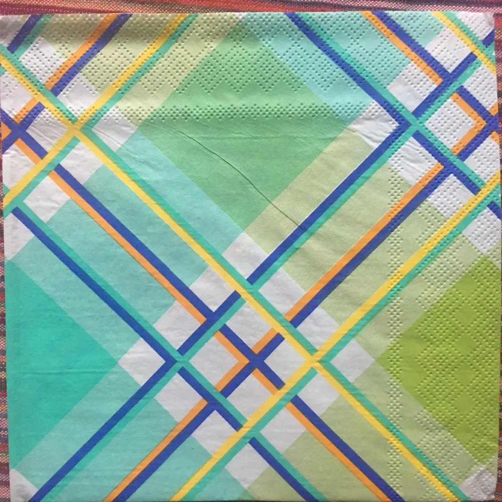 20 винтажных салфеток для стола бумажные салфетки зеленые синие желтые красные